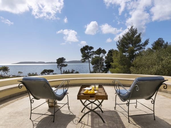 The panoramic belvedere is perfectly positioned for gazing at the sea views.